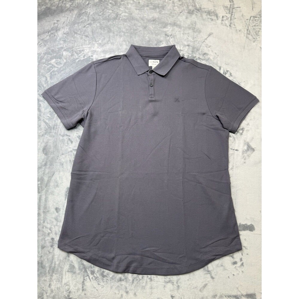 Cuts Clothing Curve Hem Polo Shirt Mens XXL Cast Iron Peru Pima Prestige Polo